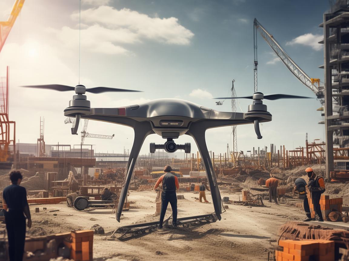 无人机助力工地施工区高效作业